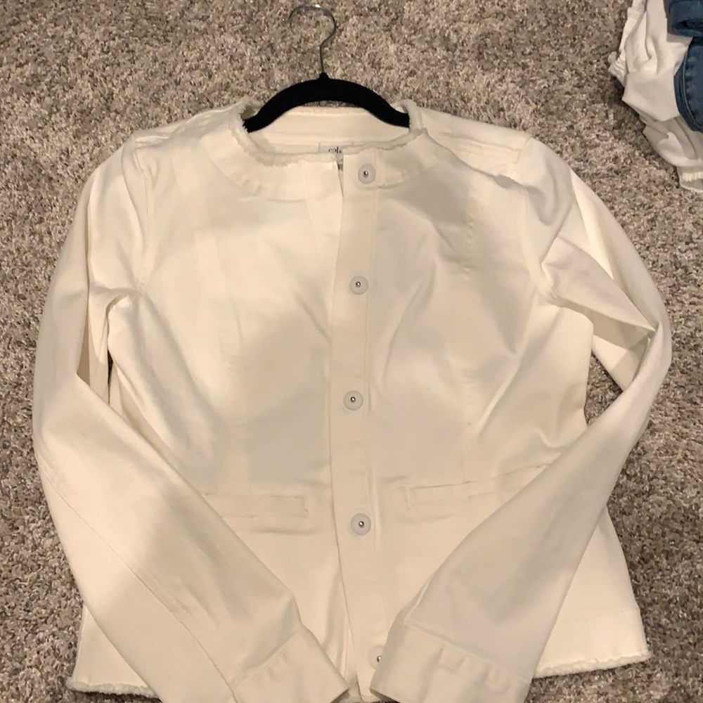 White denim jacket
